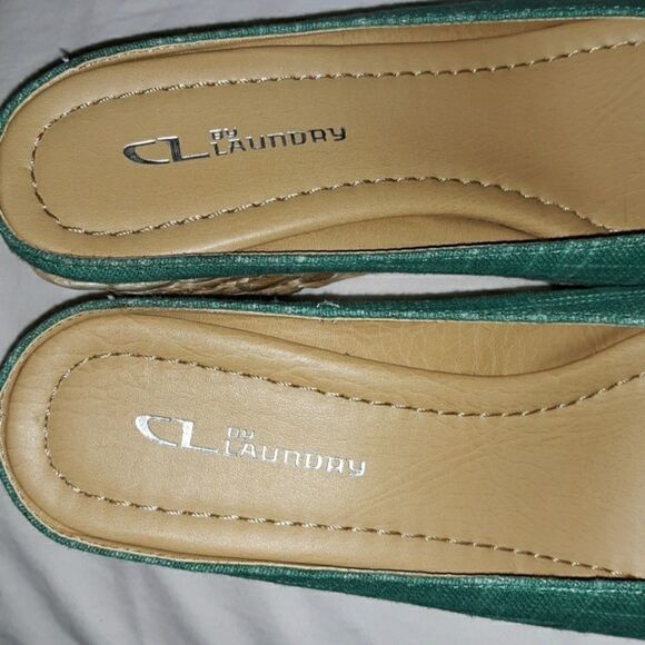 CL by Laundry Daysie Open Back Aqua Espadrilles - Picture 6 of 7